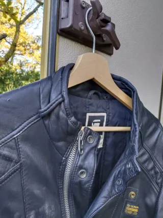 Cazadora Piel G-Star RAW Negra