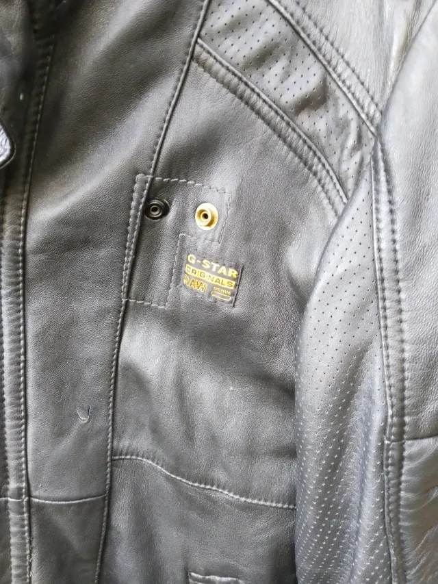 Cazadora Piel G-Star RAW Negra