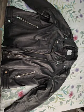 Cazadora Piel Negra Mujer Talla XXL