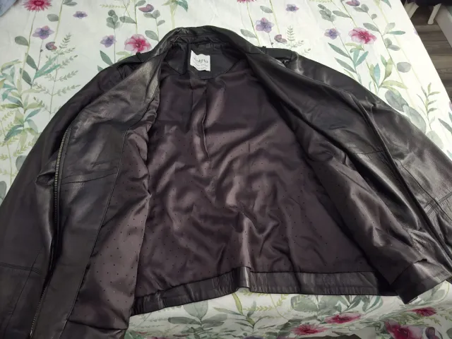 Cazadora Piel Negra Mujer Talla XXL