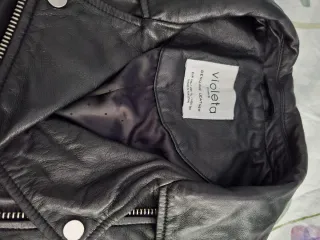 Cazadora Piel Negra Mujer Talla XXL