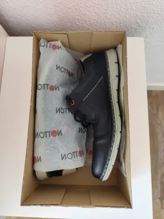 Zapatos Notton Negro y Beige