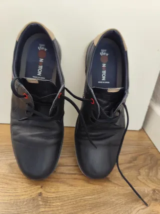 Zapatos Notton Negro y Beige