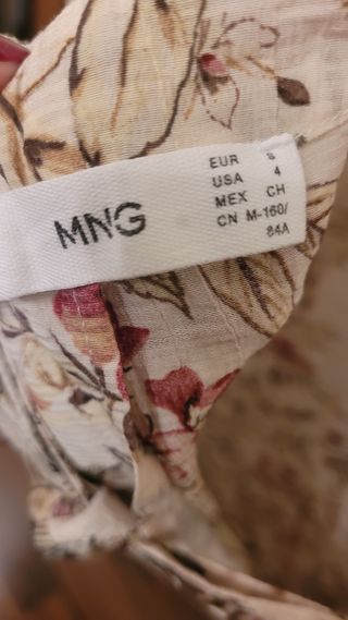 Blusa Mango Estampada Multicolor