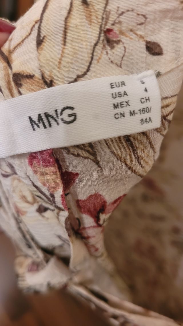 Blusa Mango Estampada Multicolor