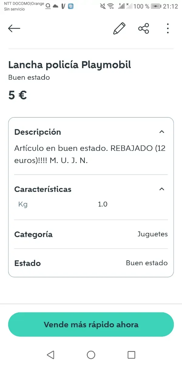 Lancha policía Playmobil