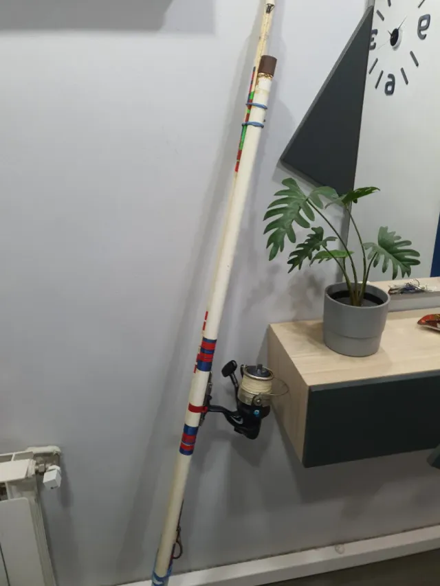 Caña de pescar con carrete