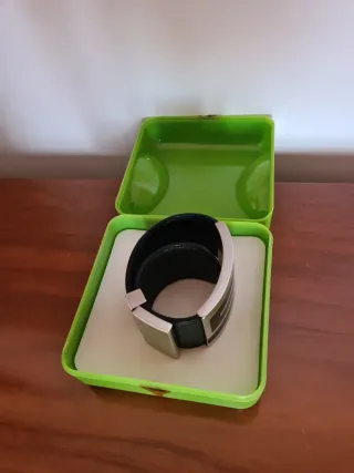 Pulsera Cristian Lay Negra y Acero.