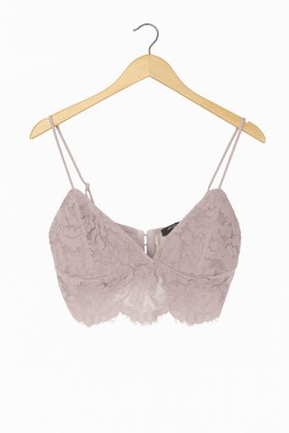 Top encaje lila tirantes