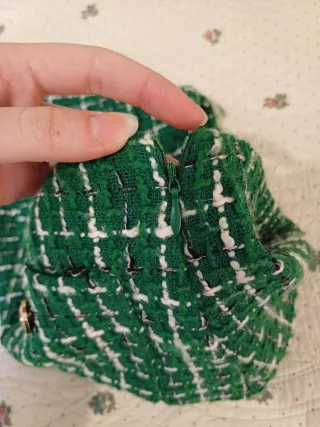 Minifalda Sfera cuadros verde