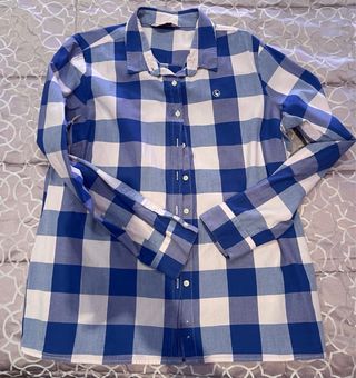 Camisa El Ganso Mujer Cuadros Azul y Blanco
