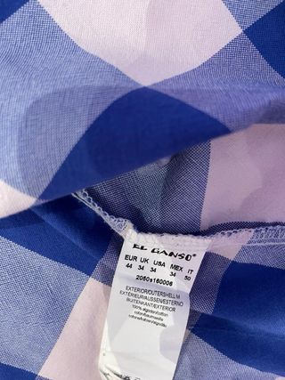 Camisa El Ganso Mujer Cuadros Azul y Blanco