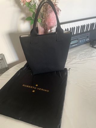 Bolso Negro Roberto Verino Tote Sin Usar