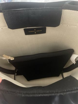 Bolso Negro Roberto Verino Tote Sin Usar