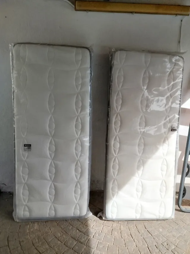 2 Colchones SKYDREAMS con 2 somier y patas 80x160