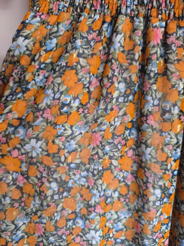 Vestido largo floral amarillo