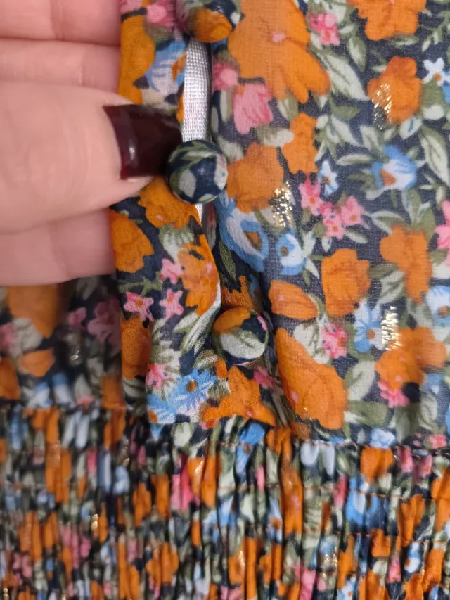 Vestido largo floral amarillo