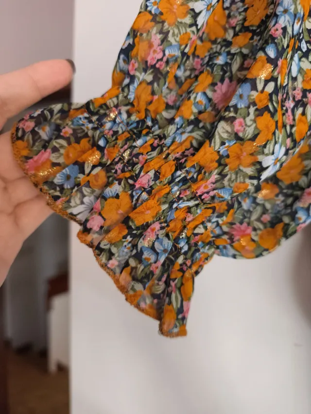 Vestido largo floral amarillo