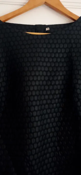 Vestido negro simil piel