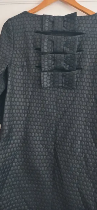 Vestido negro simil piel