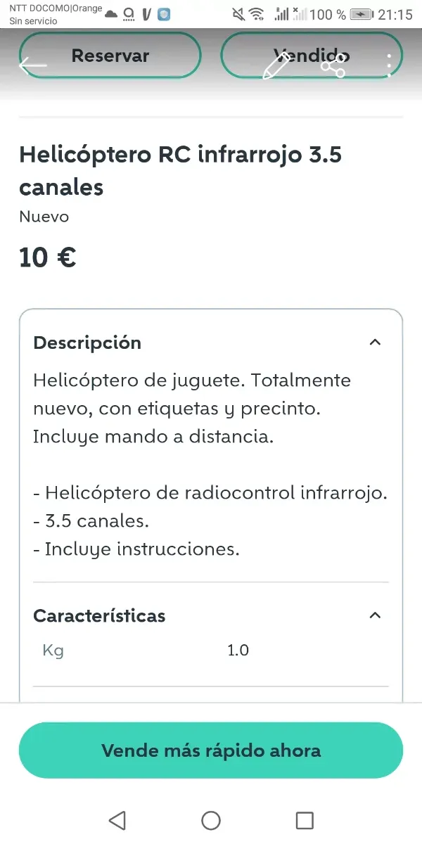 Mini helicóptero teledirigido