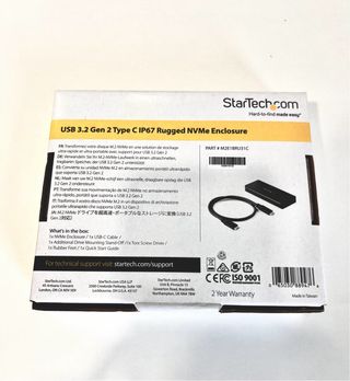 Carcasa StarTech NVMe USB-C IP67 Rugerizada NVMe