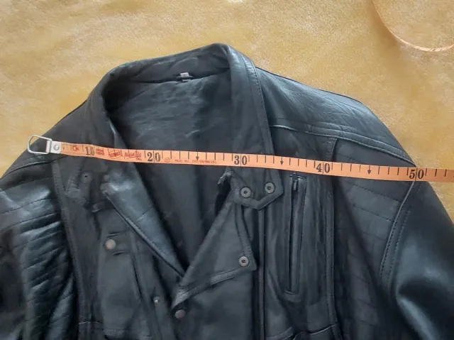 Cazadora de cuero auténtico negra