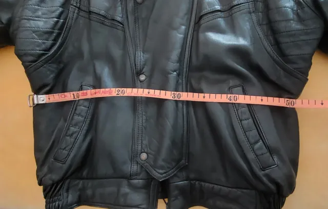 Cazadora de cuero auténtico negra