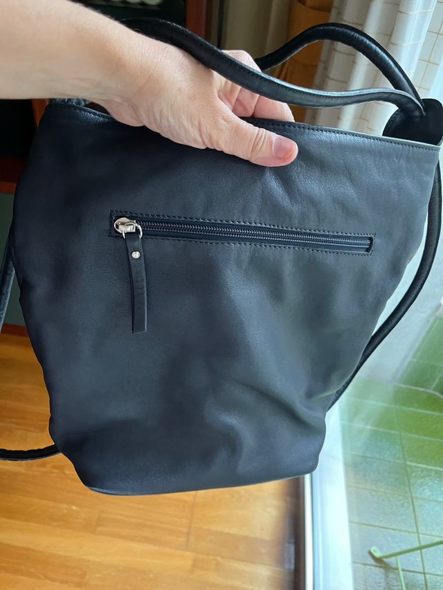 Bolso Piel Azul Marino