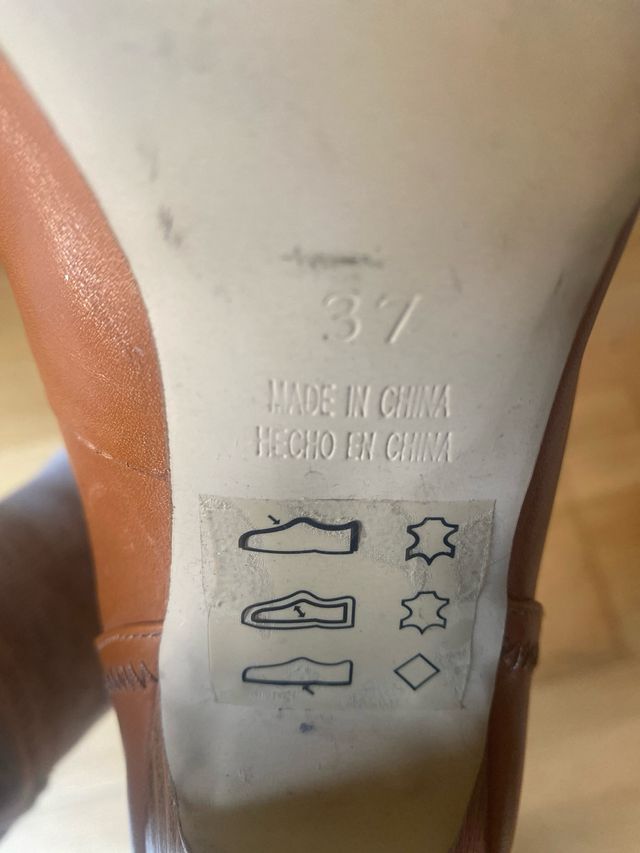 Botas altas de tacón naranja