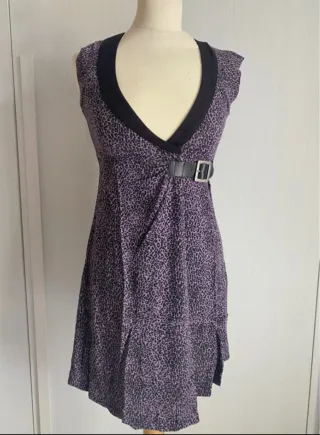 Abito Miss Sixty Tg M Leopardato con Cintura