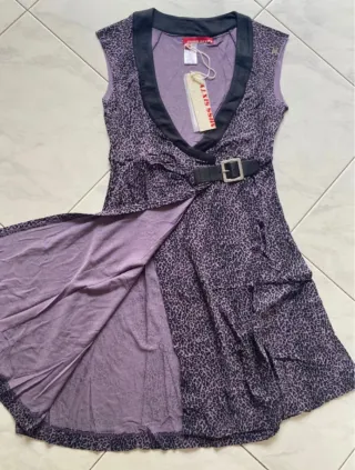 Abito Miss Sixty Tg M Leopardato con Cintura