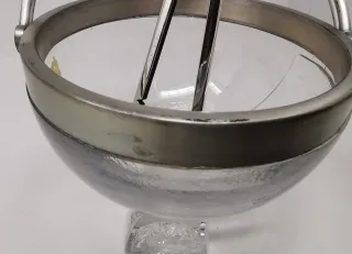 Secchiello Ghiaccio Vintage Metallo Vetro Anni 70