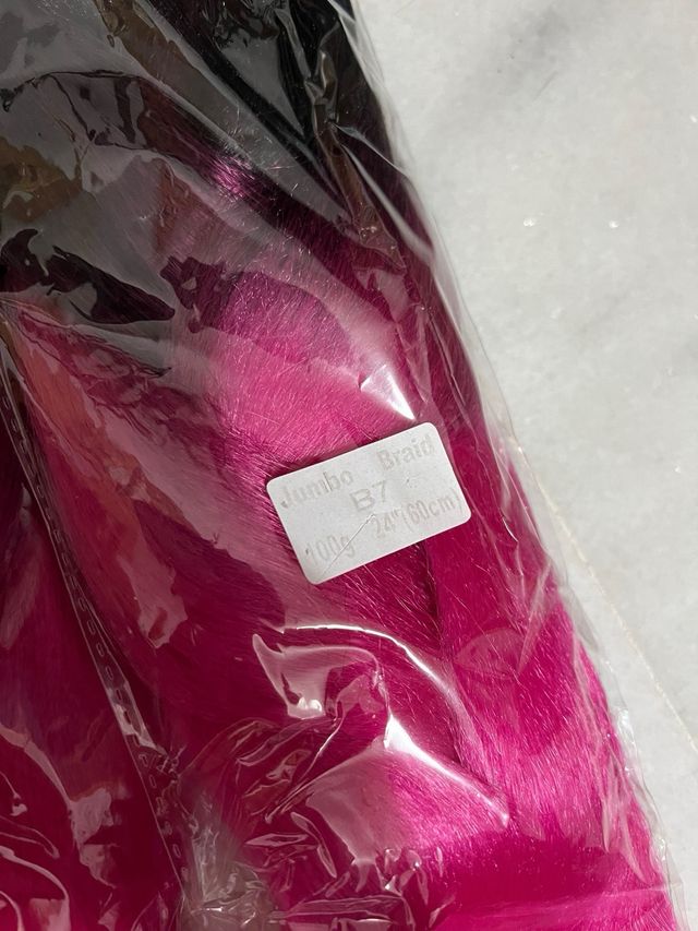 Extensiones Cabello Sintético Negro/Rosa