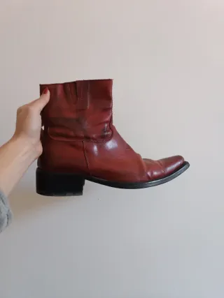 Stivali da uomo anni 70 Rosso scuro Vintage