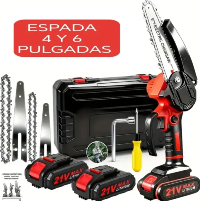 Motosega portatile 4 e 6 pollici 2 batterie