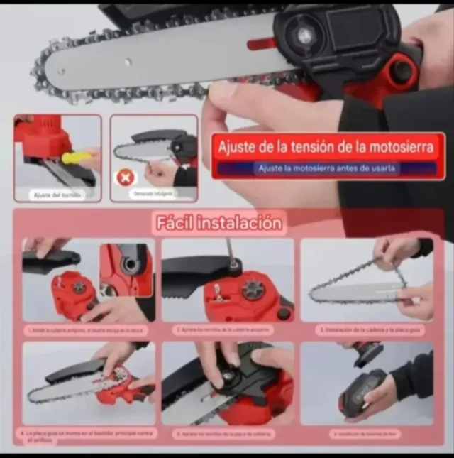 Motosega portatile 4 e 6 pollici 2 batterie