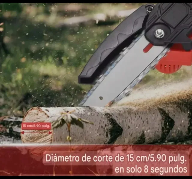 Motosega portatile 4 e 6 pollici 2 batterie