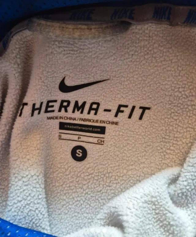 Sudadera Nike Gris con Logo Azul