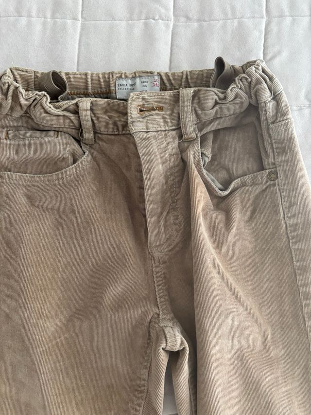 Lote 2 pantalones Zara niño beige/marrón