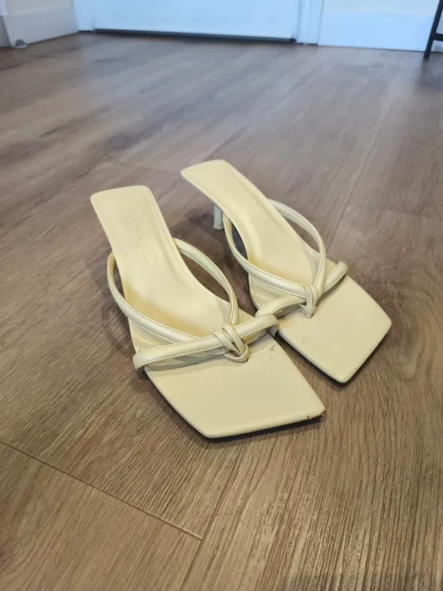 Sandalias Mango Tacón Beige