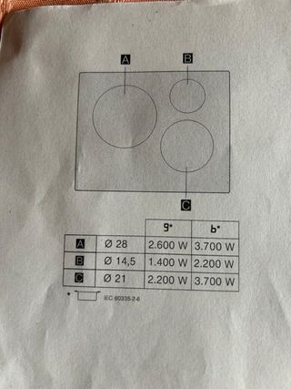 Placa de inducción Balay