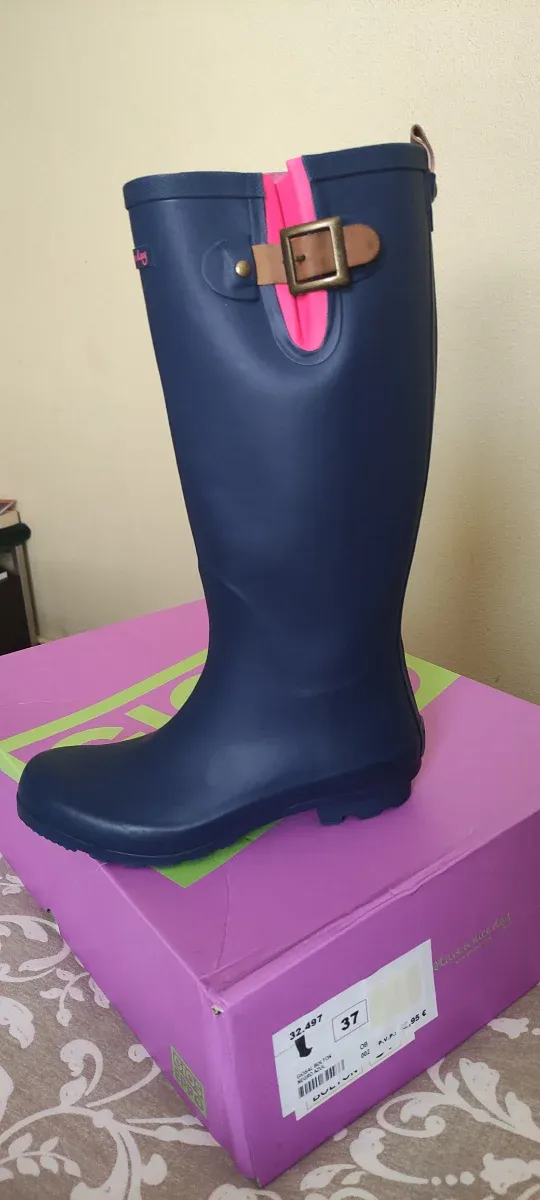 Botas de agua Giossepo azul y rosa talla 37