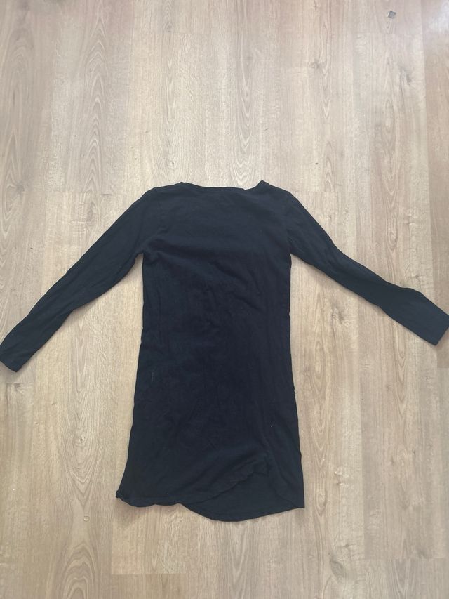 Vestido Desigual Negro Multicolor