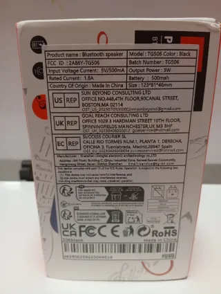 Altavoz T&G Negro con Asa Naranja