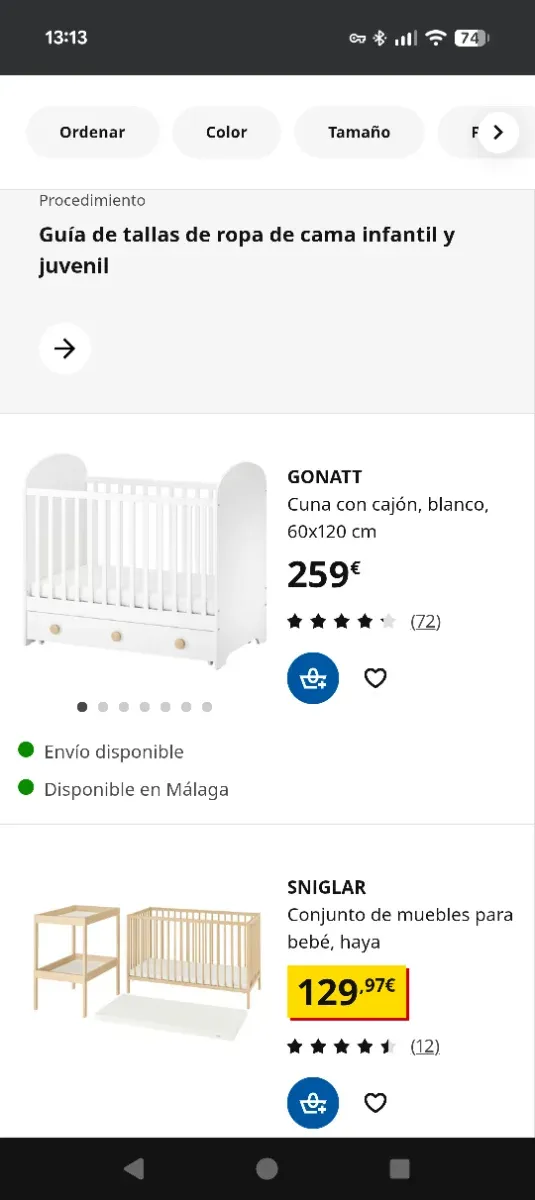 Cuna Ikea Gonatt Blanca