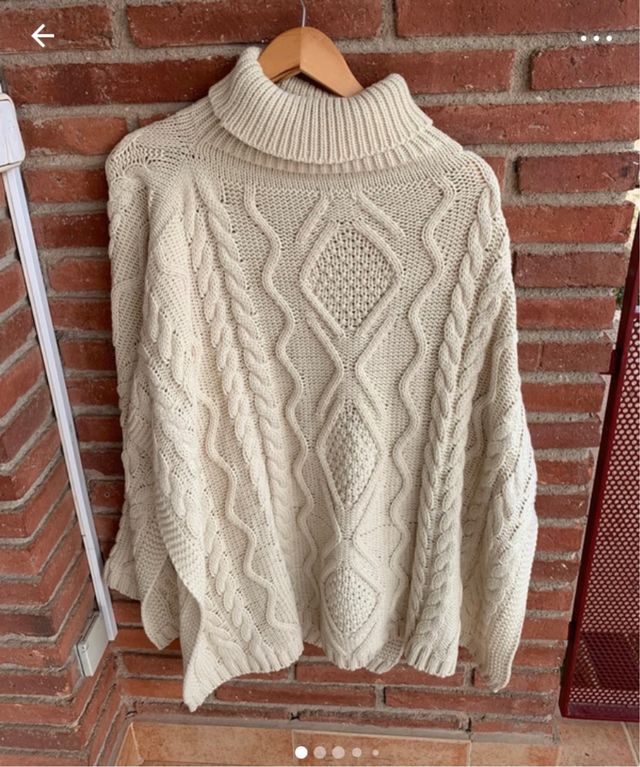 Poncho Beige Corte Inglés Talla Única