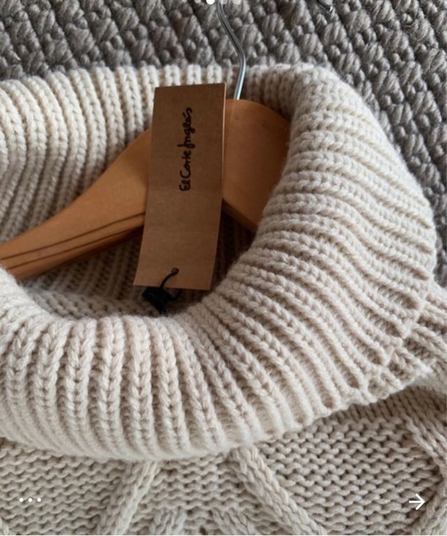 Poncho Beige Corte Inglés Talla Única