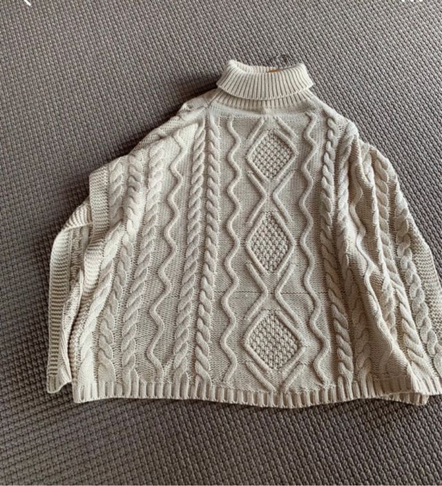 Poncho Beige Corte Inglés Talla Única