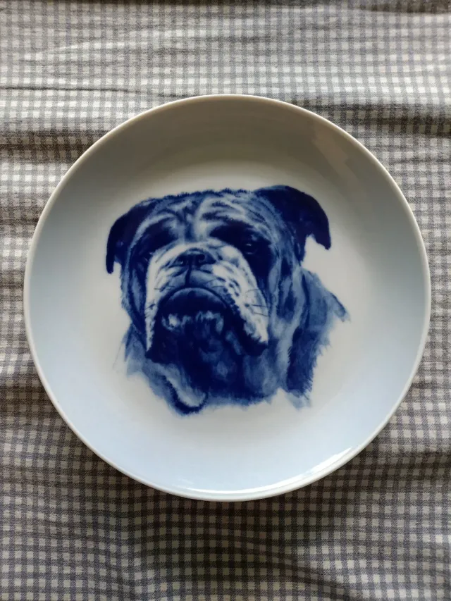 Plato decorativo Bulldog Danés